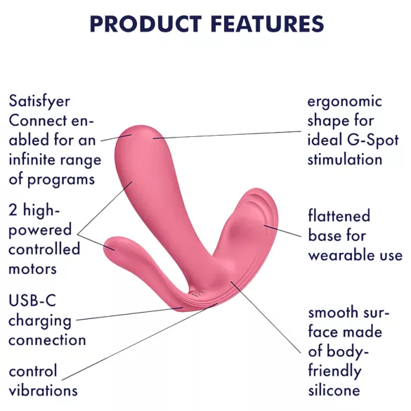 Satisfyer Top Secret+ - vibromasseur portatif pour point G et anal (rose)