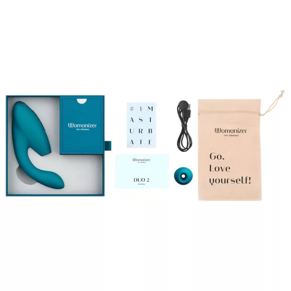 Womanizer DUO 2 - stimulateur rabbit avec succion clitoridienne (pétrole)