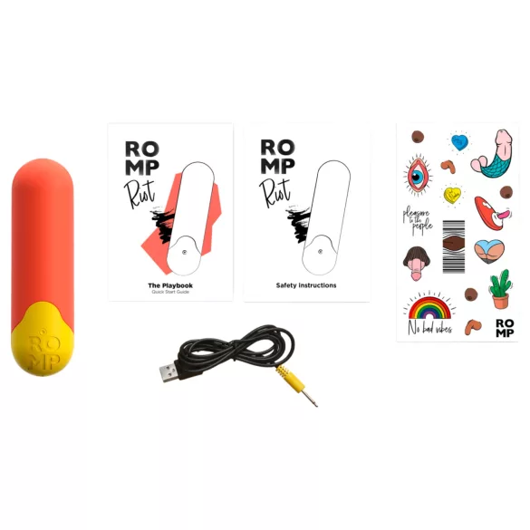 ROMP Riot - mini vibromasseur - étanche - orange