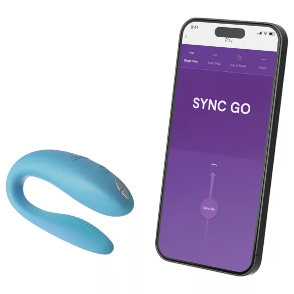 We-Vibe Sync Go - Vibromasseur pour couple contrôlé par application (turquoise)
