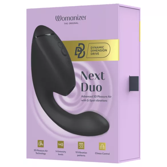 Womanizer Next Duo - stimulateur clitoridien et point G 2-en-1 - noir
