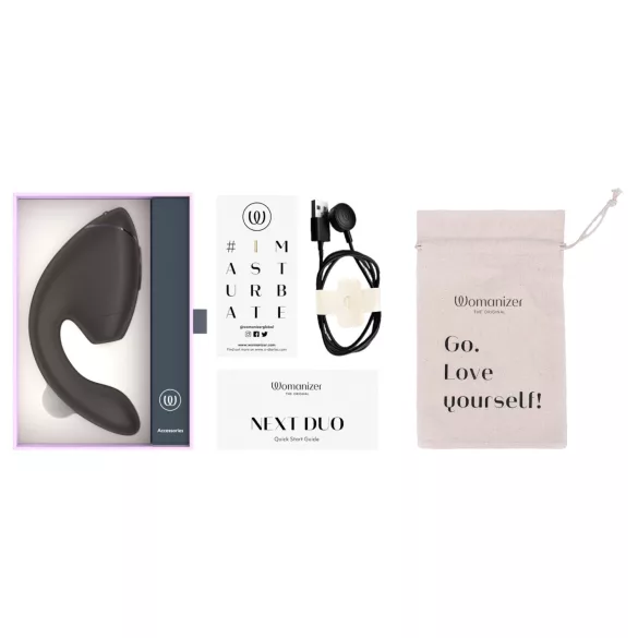 Womanizer Next Duo - stimulateur clitoridien et point G 2-en-1 - noir