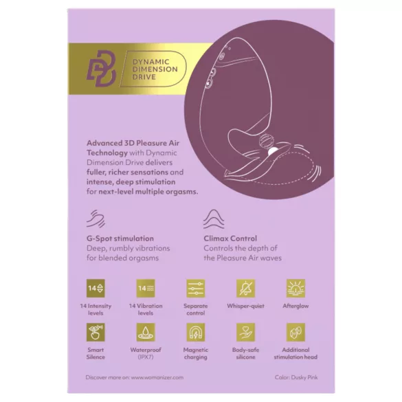 Womanizer Next Duo - vibromasseur 2‑en‑1 pour point G (rose)