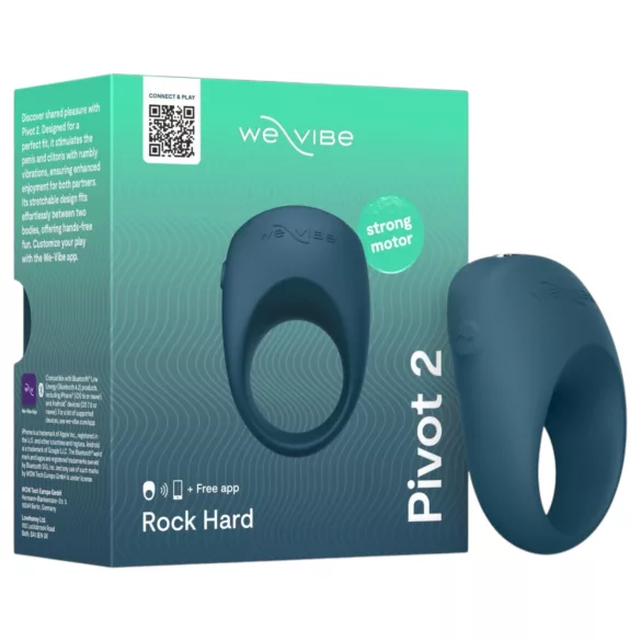 We-Vibe Pivot 2 - Anneau pénien vibrant contrôlé par application, pour hommes (bleu)