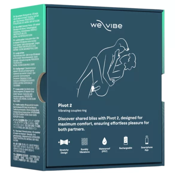 We-Vibe Pivot 2 - Anneau pénien vibrant contrôlé par application, pour hommes (bleu)