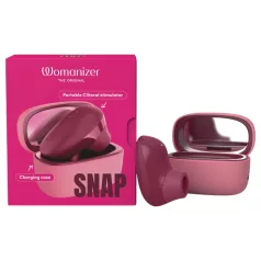   Womanizer Snap - stimulateur clitoridien à ondes d’air avec étui de chargement (rouge)