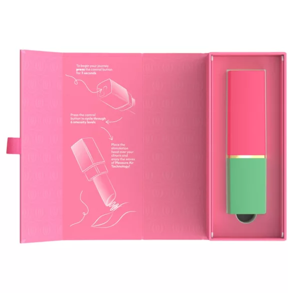 Womanizer Beauty - stimulateur clitoridien à ondes d’air en forme de rouge à lèvres (vert)