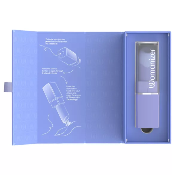 Womanizer Beauty - stimulateur clitoridien à ondes d’air en forme de rouge à lèvres (violet)