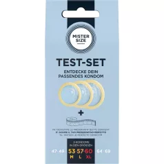   Mister Size Coffret d’essai - pack d’échantillons de préservatifs avec mètre de mesure (3 pcs)