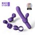 Magic Stick - vibromasseur avec embouts interchangeables (violet)
