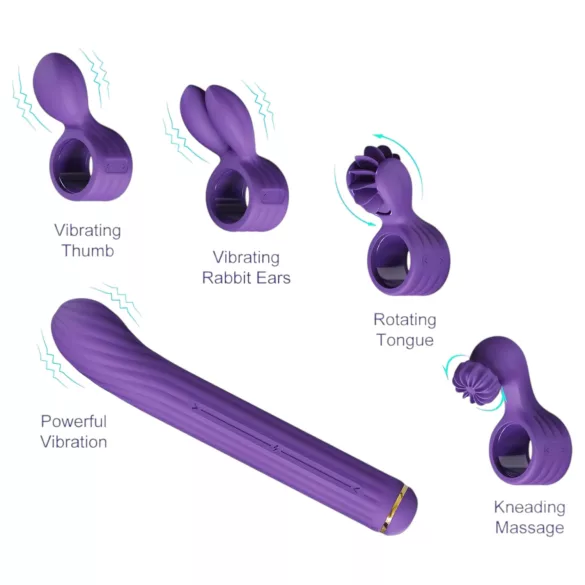 Magic Stick S1 - vibromasseur multifonction - silicone violet