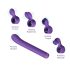 Magic Stick - vibromasseur avec embouts interchangeables (violet)