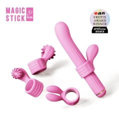 Magic Stick - vibrateur à embouts interchangeables (rose)