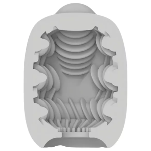 VIBEGGS Ribs Delight - œuf masturbateur vibrant - blanc