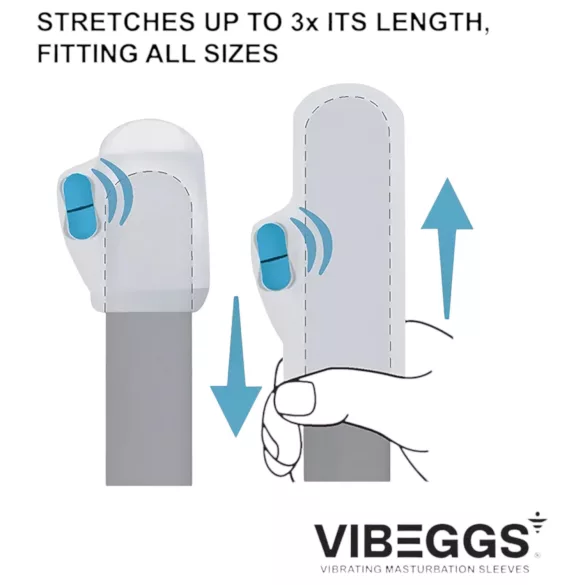 VIBEGGS Twisty Tongues - œuf vibrant masturbateur - blanc