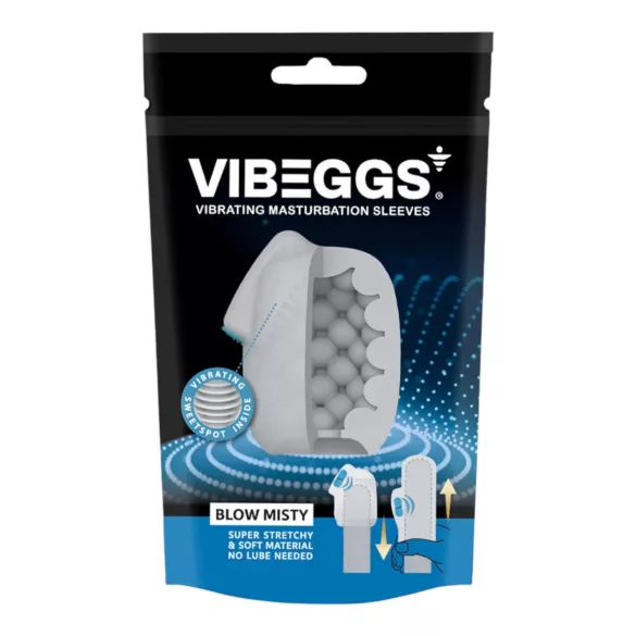 VIBEGGS Blow Misty - masturbateur œuf vibrant (blanc)