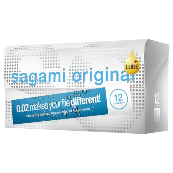Sagami Original 0.02 - préservatif extra lubrifié - 55mm - boîte de 12