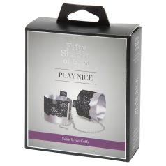 Les cinquante nuances de gris - menottes en satin (argent)