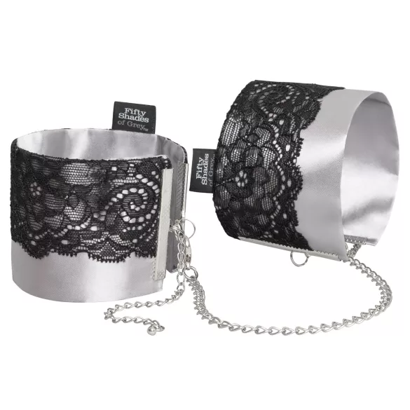 Cinquante nuances de Grey Play Nice - menottes en satin (argent)