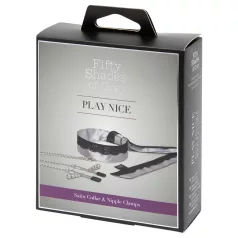  Cinquante nuances de Grey Play Nice - pinces à tétons avec collier (argent)