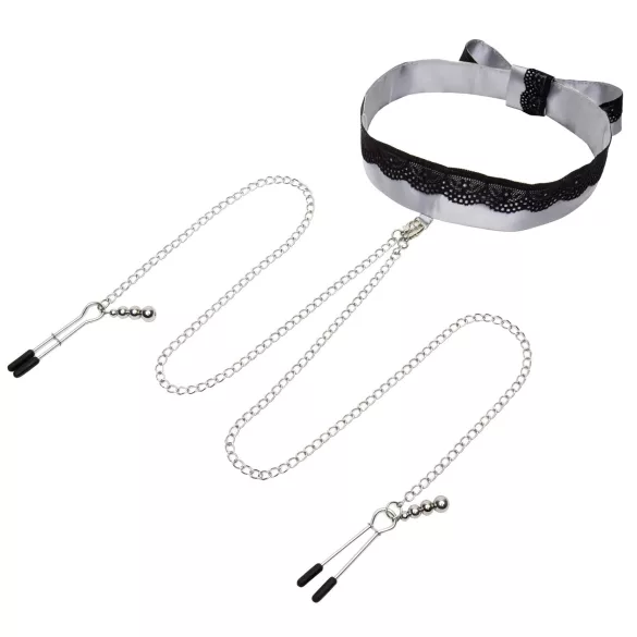 Cinquante nuances de Grey Play Nice - pinces à tétons avec collier (argent)