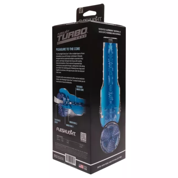 Fleshlight Turbo Core - masturbateur suceur homme - bleu