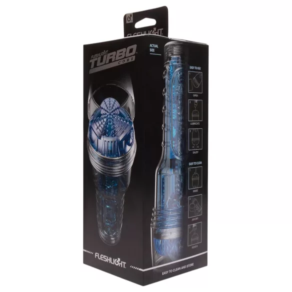 Fleshlight Turbo Core - masturbateur suceur homme - bleu
