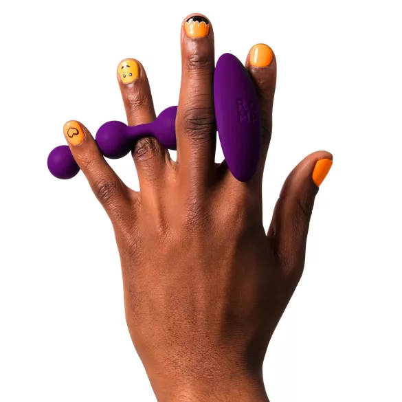 ROMP - plug anal à perles - silicone violet