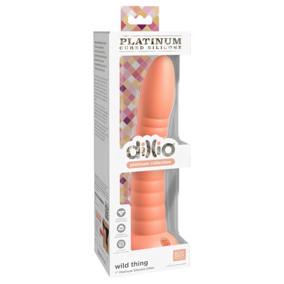 Dillio Wild Thing - Dildo strié 19cm - orange