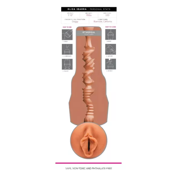 Fleshlight Eliza Ibarra Ethereal - vagin artificiel réaliste (couleur chair)