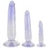 Crystal Clear - ensemble de godemichés de formation anale - 3pcs (transp-bleu)