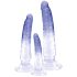 Crystal Clear - ensemble de godemichés de formation anale - 3pcs (transp-bleu)