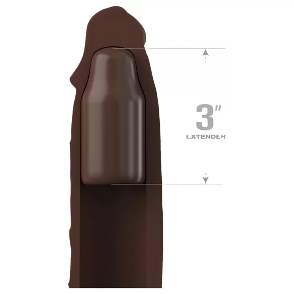 Pipedream - X-TENSION Elite 3 - gaine pénienne à anneau testiculaire (brun)