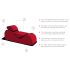 Divan eros modulable 3 en 1 (rouge)
