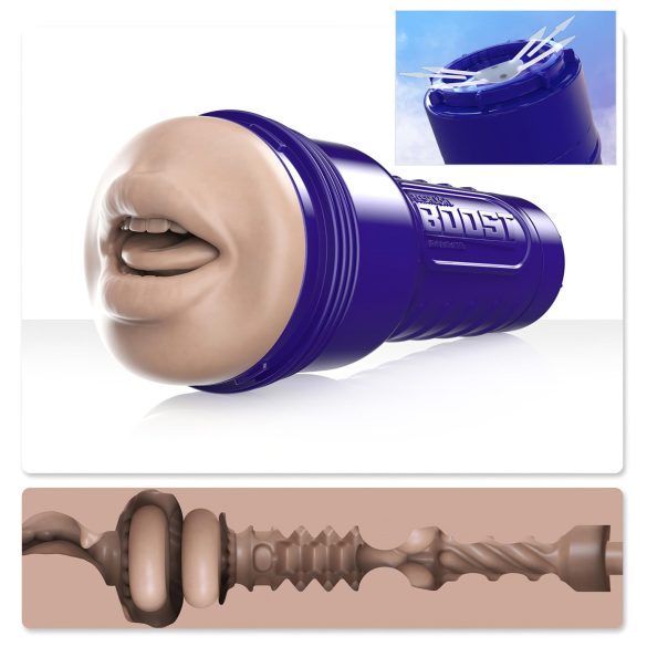 Fleshlight Boost Blow - Réaliste bouche masturbateur (naturel)