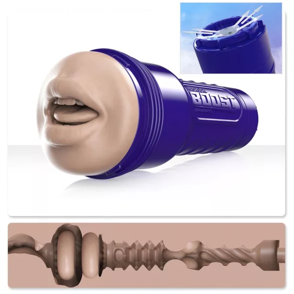 Fleshlight Boost Blow - masturbateur bouche réaliste - couleur chair
