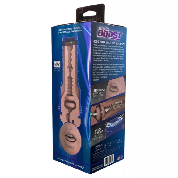 Fleshlight Boost Blow - masturbateur bouche réaliste - couleur chair
