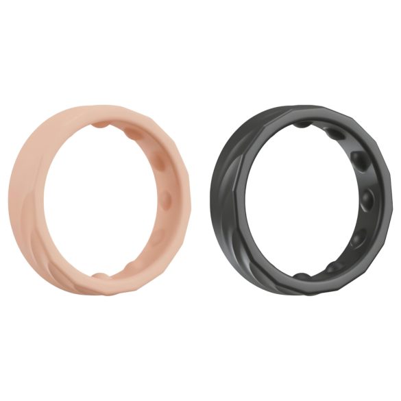 You2Toys 4in1 - lot de cockrings (naturel-noir)