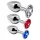 Alive Anal Pleasure - plug anal en métal - set de 3 - argent
