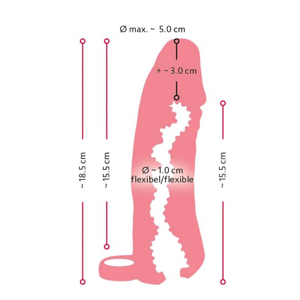 Nature Skin - gaine pénis + vagin masturbateur - 18cm - couleur chair