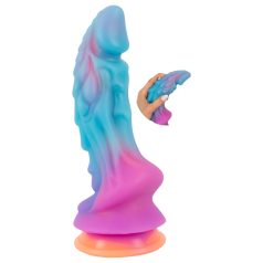 Beasty Cocks - plug anal extra-terrestre en silicone (bleu-orange)   Beasty Cocks - plug anal extra-terrestre en silicone (bleu-orange)