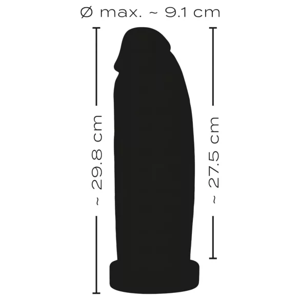 realistixxx Real Giant - giga godemichet - 30 cm (noir)
