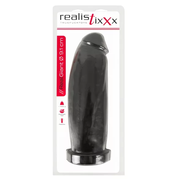 realistixxx Real Giant - giga godemichet - 30 cm (noir)