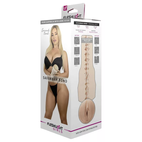 Fleshlight Savannah Bond - vagin réaliste - couleur chair