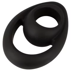 Erecto - Anneau pénis et testicules - silicone noir