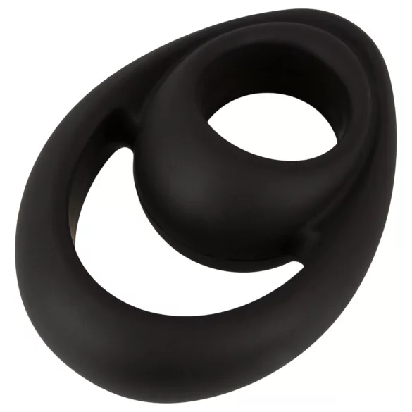 Erecto - Anneau pénis et testicules - silicone noir