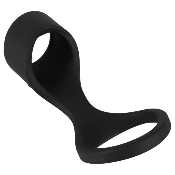 Erecto - Anneau pénis 2en1 - silicone noir