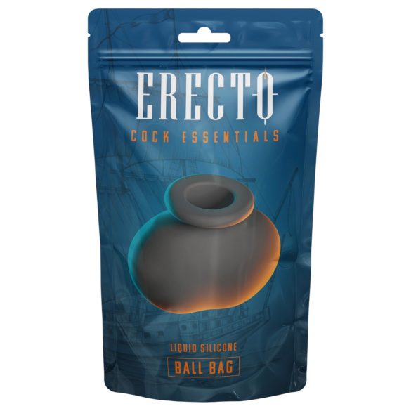 Erecto - sac à testicules et élargisseur - silicone noir