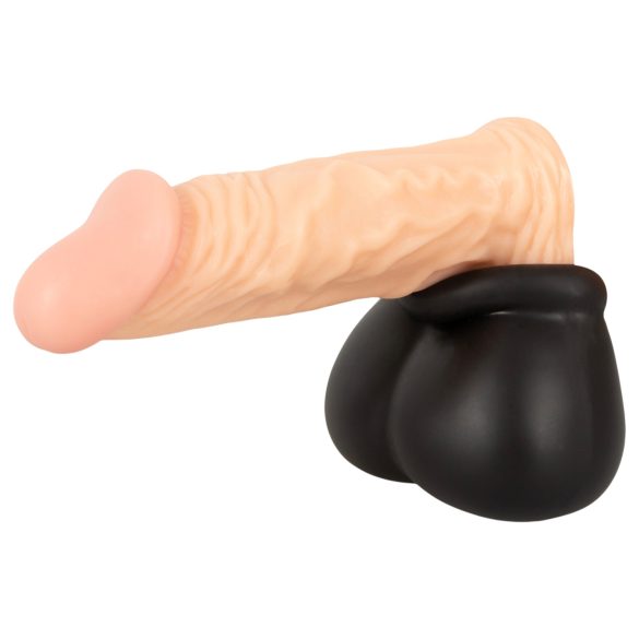 Erecto - sac à testicules et élargisseur - silicone noir