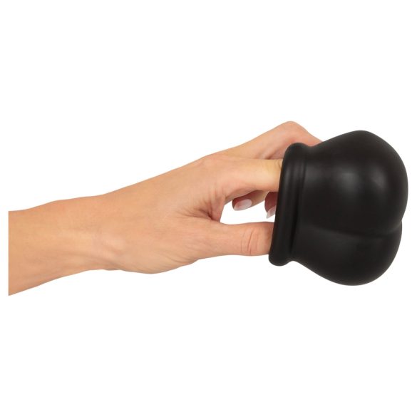 Erecto - sac à testicules et élargisseur - silicone noir